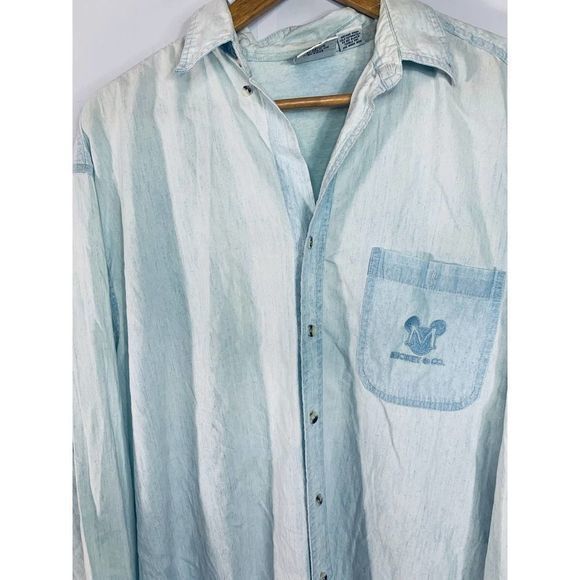 Mickey & CO‎ By Denim Button Down Shirt Size Large - Picture 2 of 11